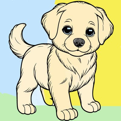 a cute dog that looks realistic