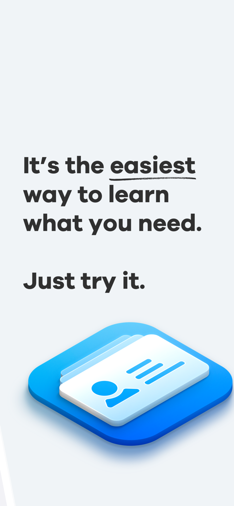 TheoryPal 운전 이론 시험 앱의 프로모션 화면으로, 파란색 운전 면허증 아이콘과 함께 가장 쉬운 학습 방법이라고 명시되어 있습니다.