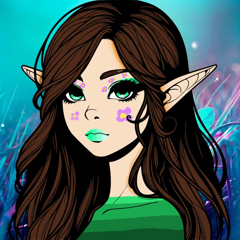 elf girl realistic dark fantasy