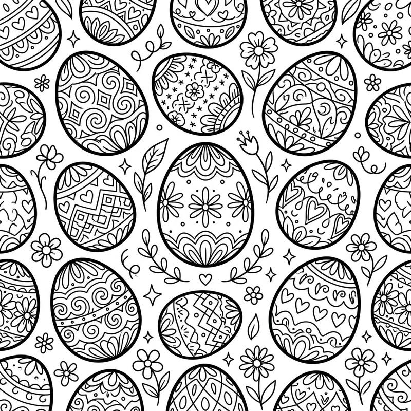 Get ready for an enchanting Easter activity with our Gilded Easter Eggs coloring page! This delightful design is perfect for young artists to add their creative touch to beautiful, ornate eggs.