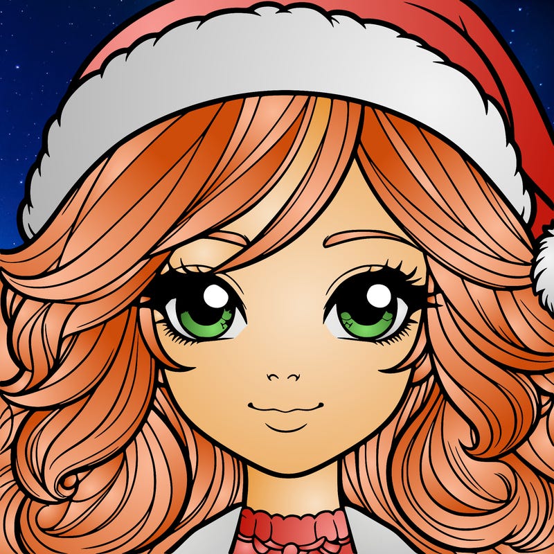 realistic christmas girl
