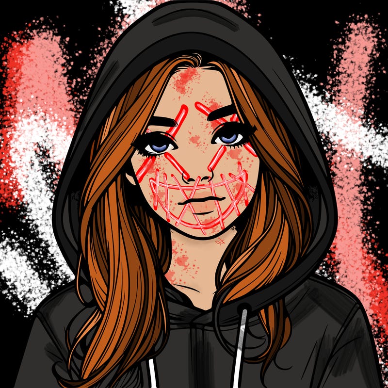 realistic girl with a hoodie