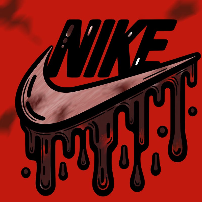 dripping nike logo