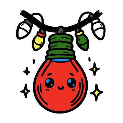 small bulb of a garland