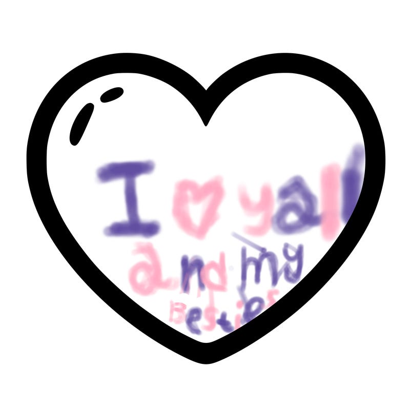 a blank heart