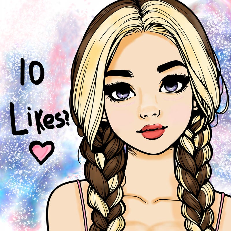 realistic girl with braids