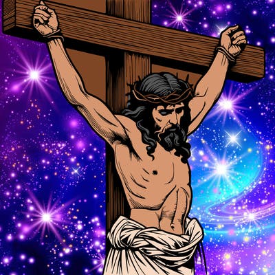 jesus realistic on the cross