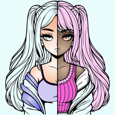 realistic girl split