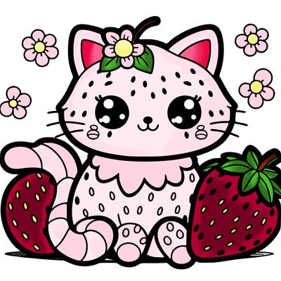 strawberry cat