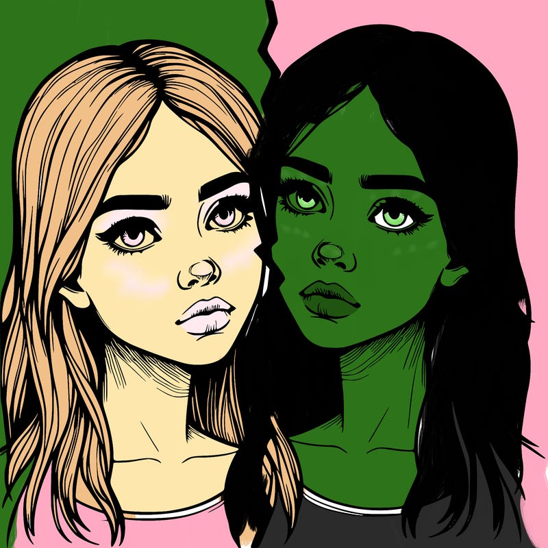 realistic girl split