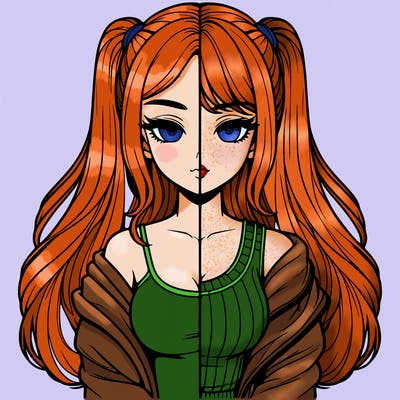 realistic girl split