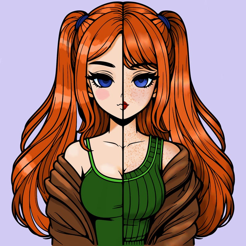 realistic girl split