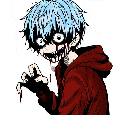 scary anime boy