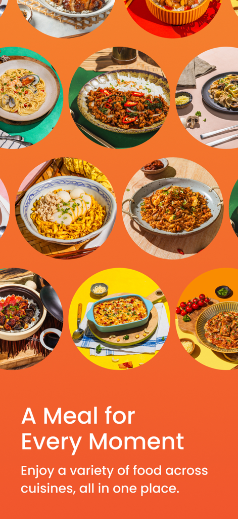 ChefGenie (formerly InstaChef) - Collage of various food dishes across different cuisines from the ChefGenie app.