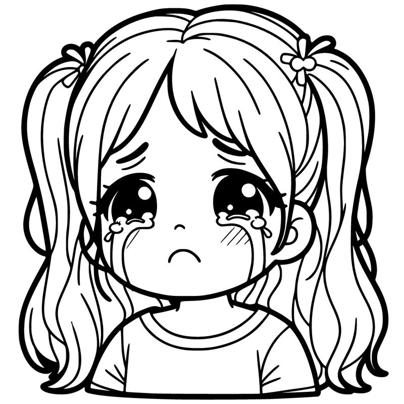 a girl crying