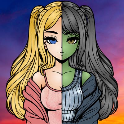 realistic girl split