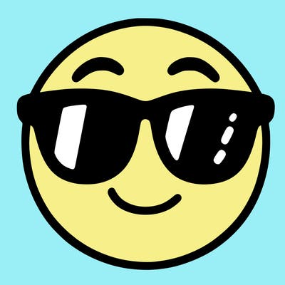 emoji with sunglasses