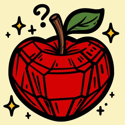 very shiny crystal apple