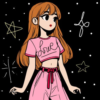 girl in a cute crop top