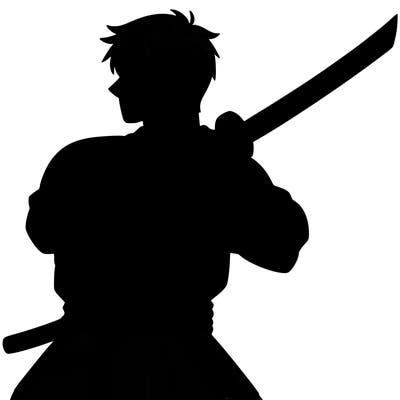 man with katana