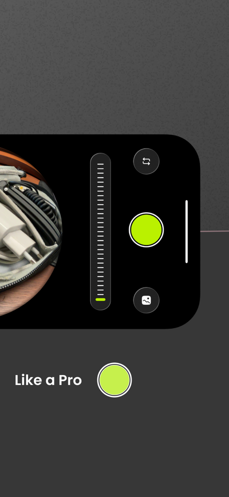 FishLens: A Fish Eye Camera - FishLens app camera interface with real-time fisheye distortion preview