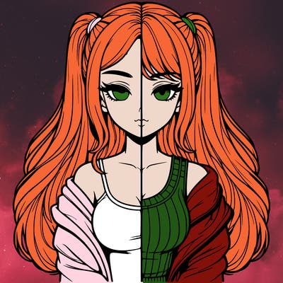 realistic girl split