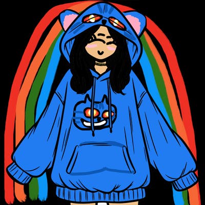 girl in oversized hoodie