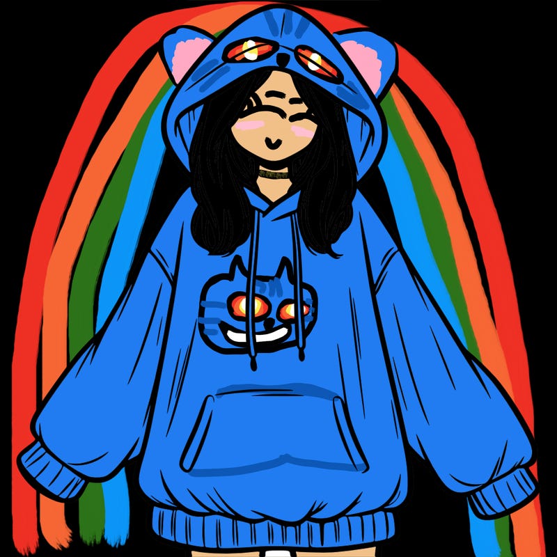 girl in oversized hoodie