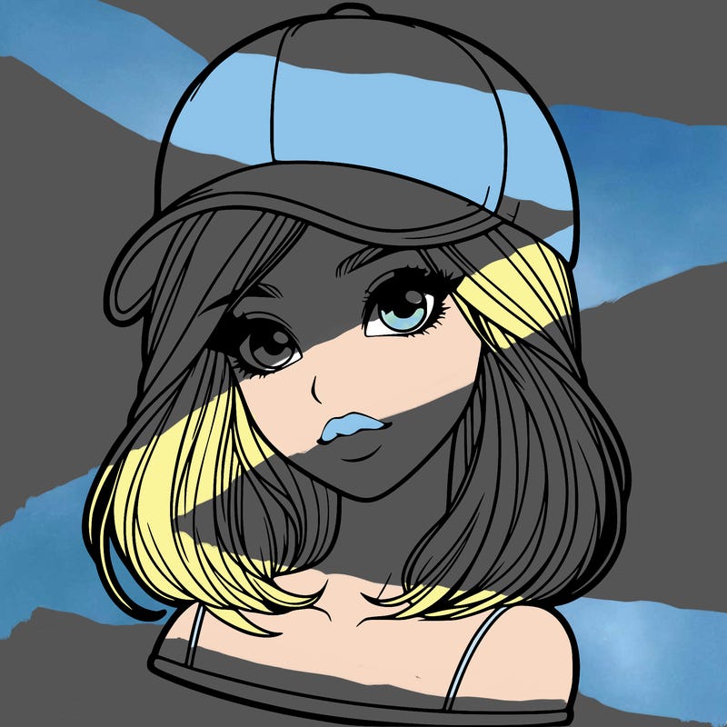 semi realism beautiful girl wearing cap