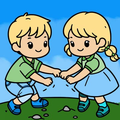 two children playing