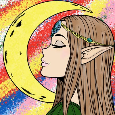 a realistic moon elf