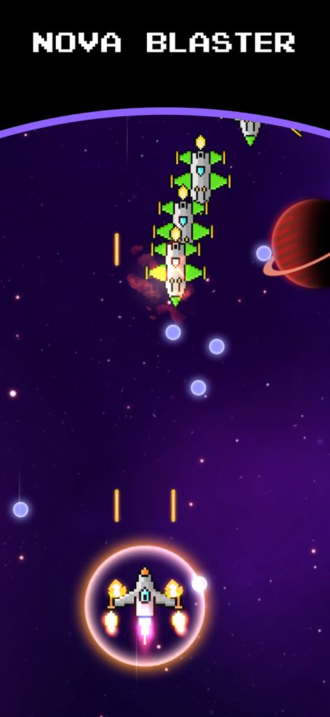 Arcade Games - Arcadia - Nova Blaster retro space shooter arcade game interface