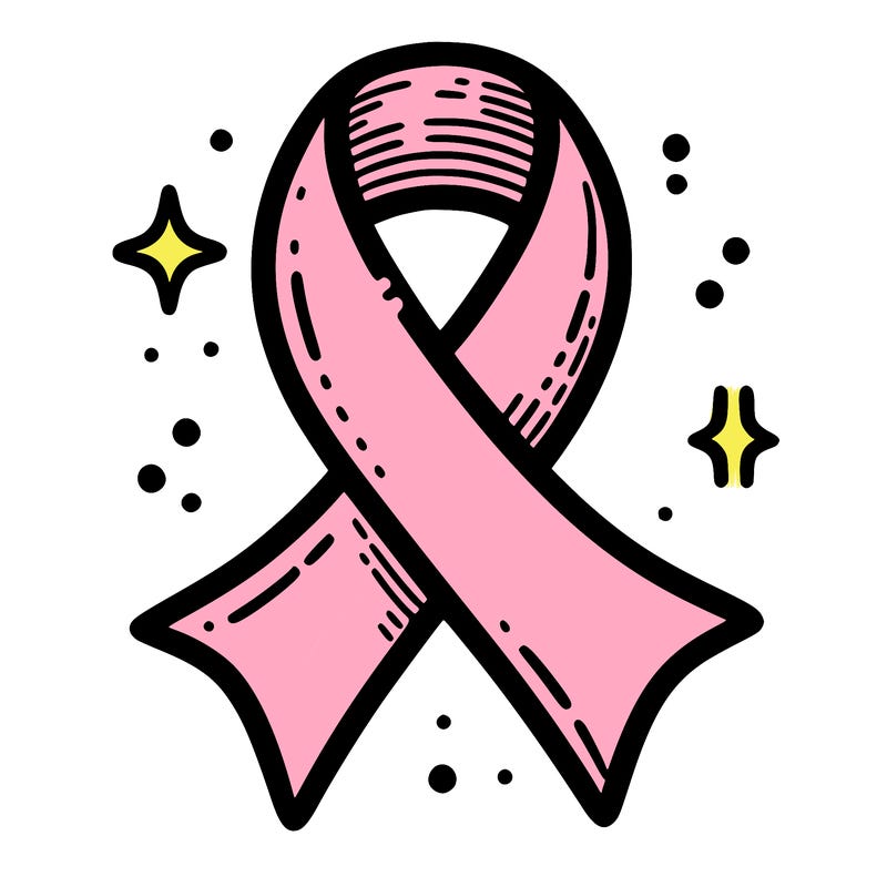 ribbon symbol of national breast cancer awareness month
