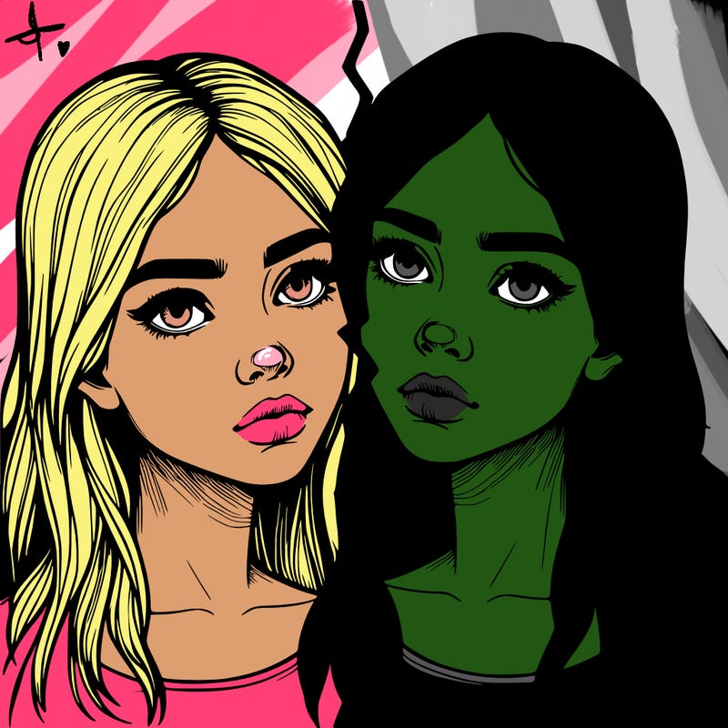 realistic girl split