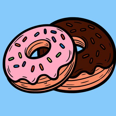 a piece of food doughnuts