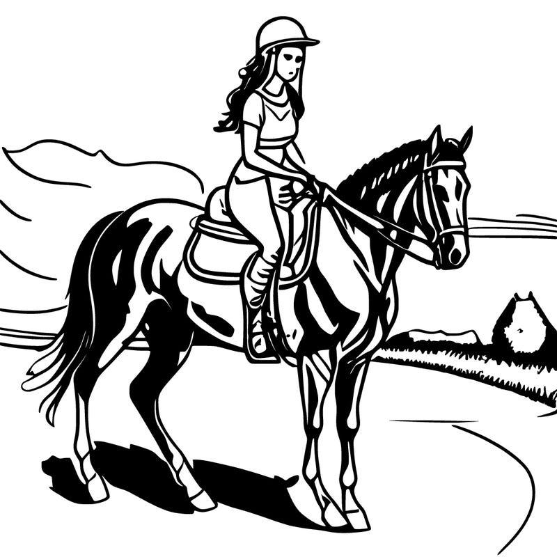 girl sitting on a horse