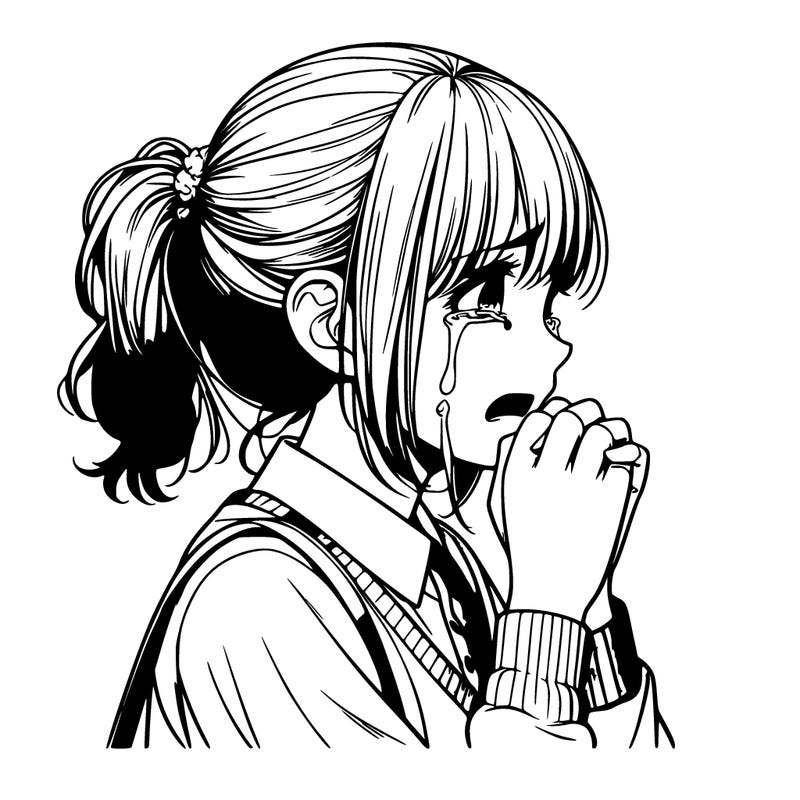 realistic crying girl