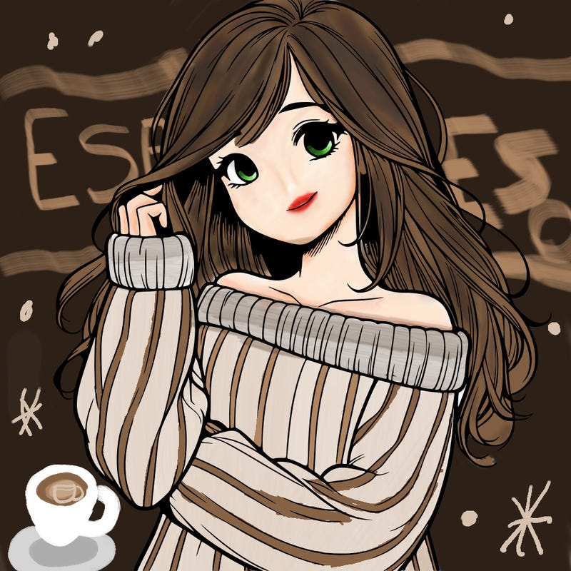 girl with sweater realistic