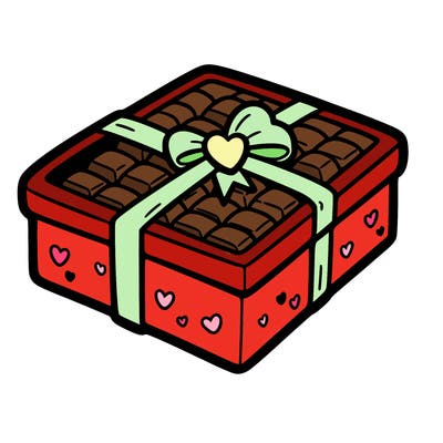 a box of chocolate for valentines day