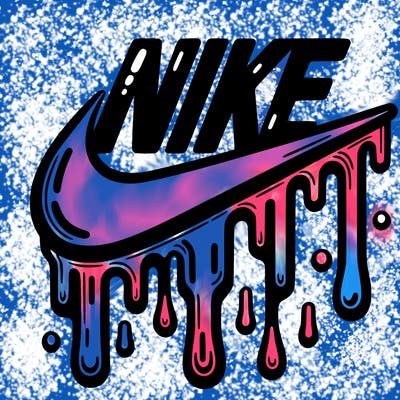 dripping nike logo