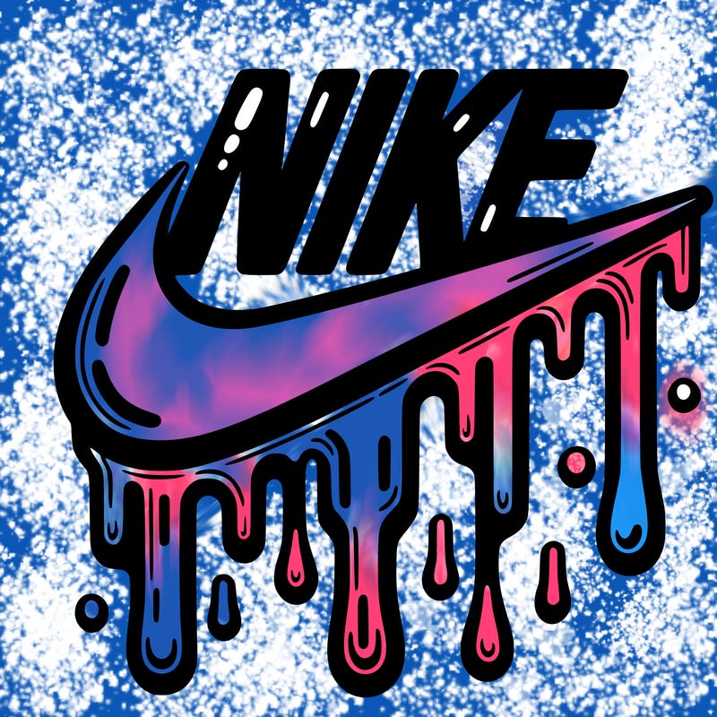 dripping nike logo