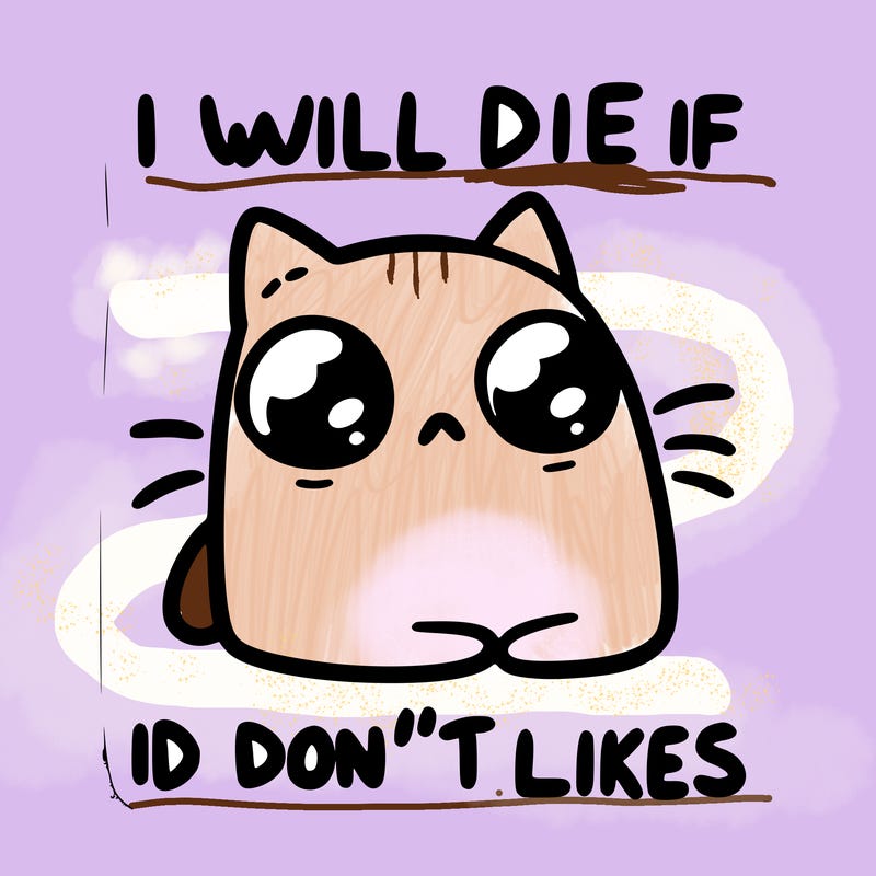 a cat that will die if we don’t get 10 likes