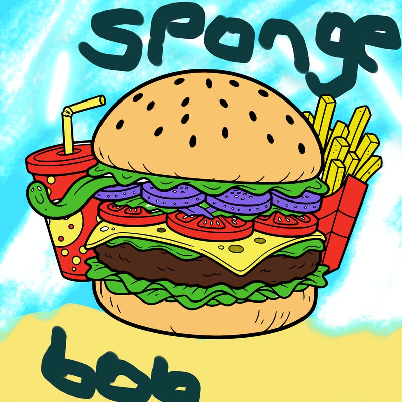 a crabby patty from spongebob