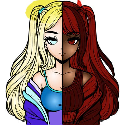 realistic girl split