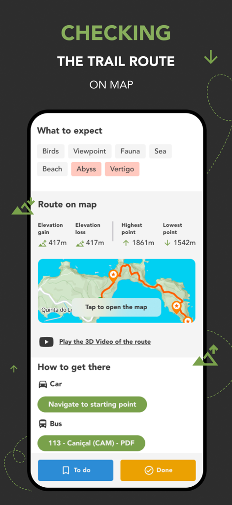 WalkMe | Walking in Madeira - WalkMe app showing Madeira hiking trail route details elevation and navigation info