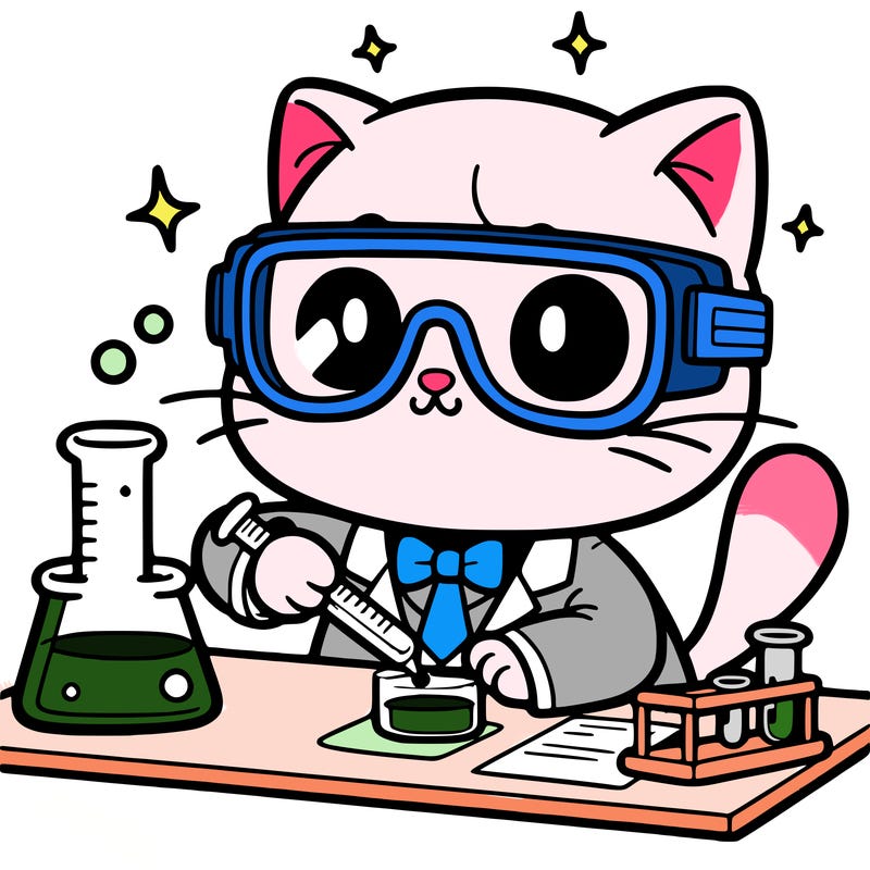scientist cat