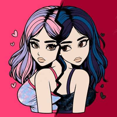 realistic girl split