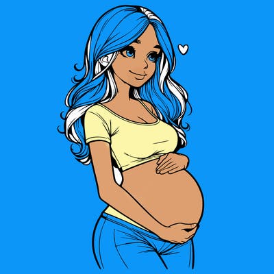 realistic pregnant girl