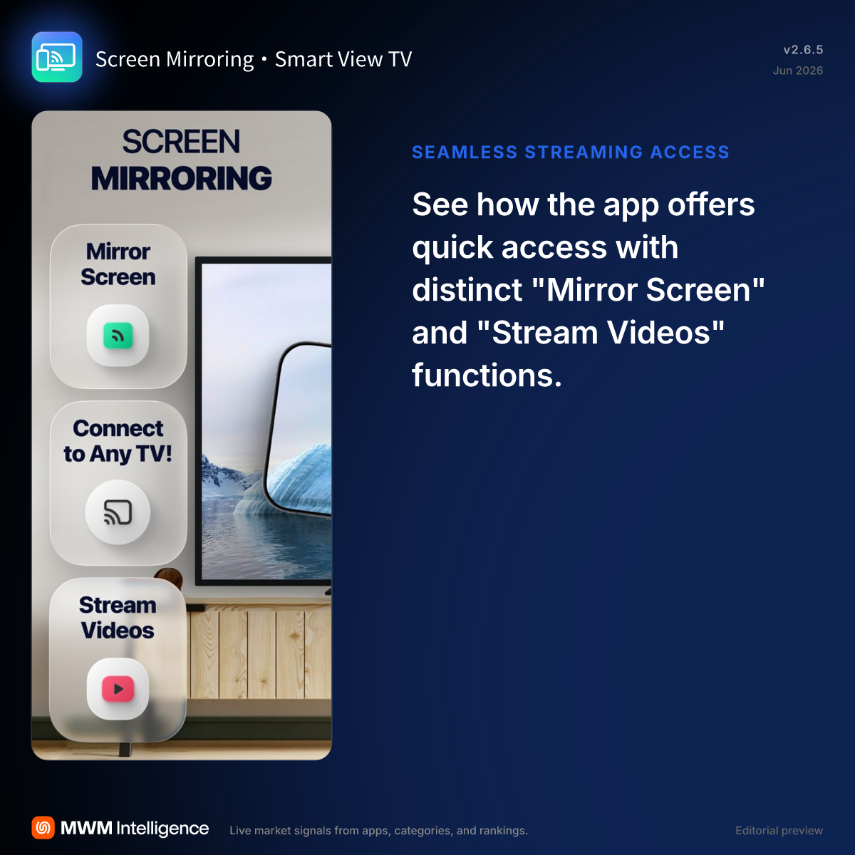 Screen Mirroring・Smart View TV - Utilities App | MWM