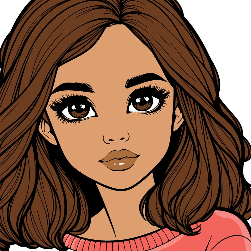 realistic girl whith cute eyes